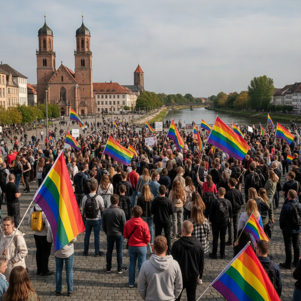 Halle gedenkt Opfern des Berliner CSD-Anschlags