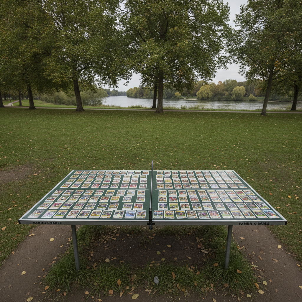Tauschrausch am Paulusspielplatz: Panini-Fieber erfasst Halle