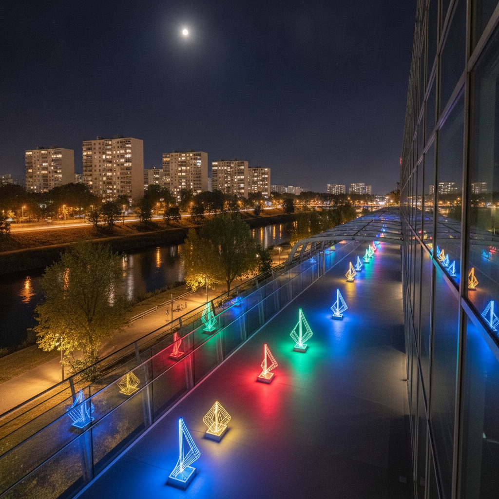 Neues Lichtkunst-Festival feiert Premiere in Halle-Neustadt