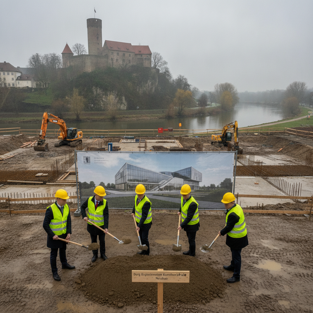 Spatenstich für neuen Kunst-Komplex an der Burg Giebichenstein