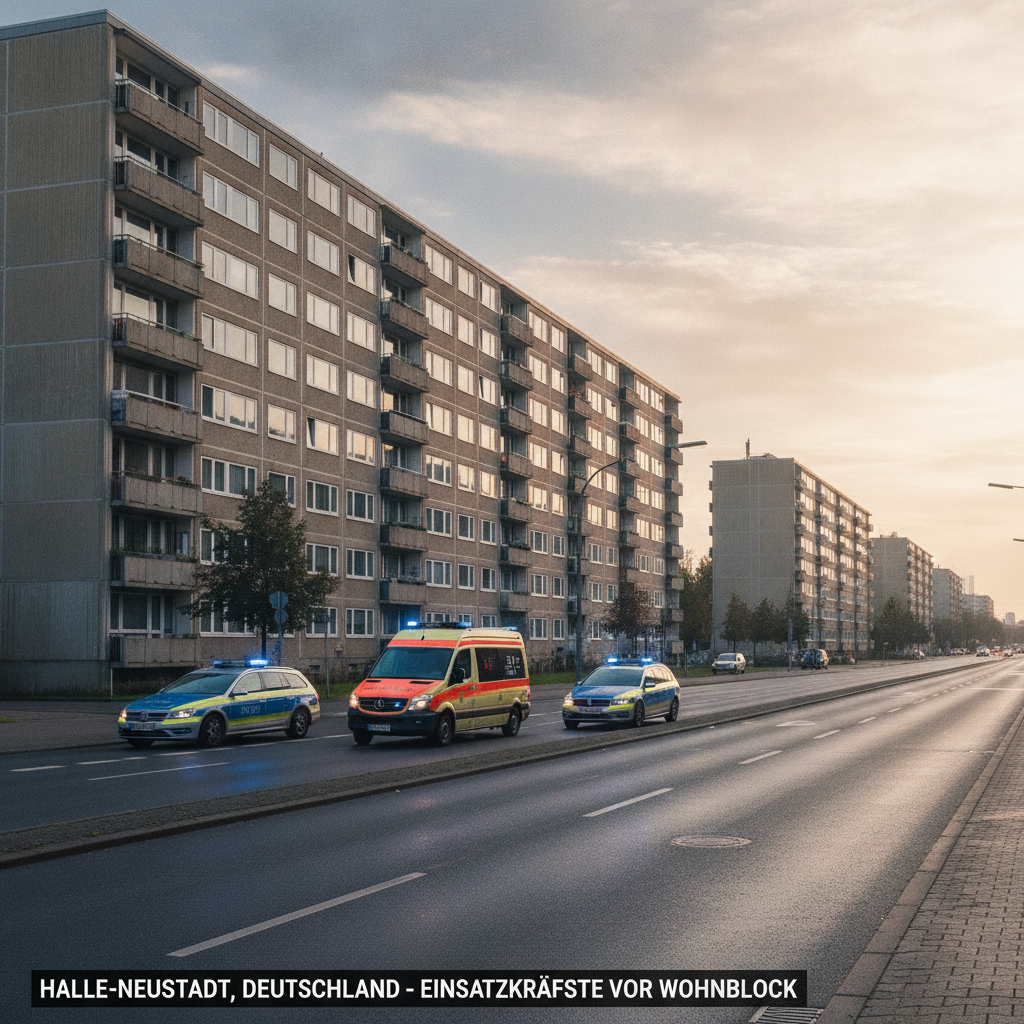 Kind stürzt in Halle-Neustadt aus sechster Etage und wird schwer verletzt