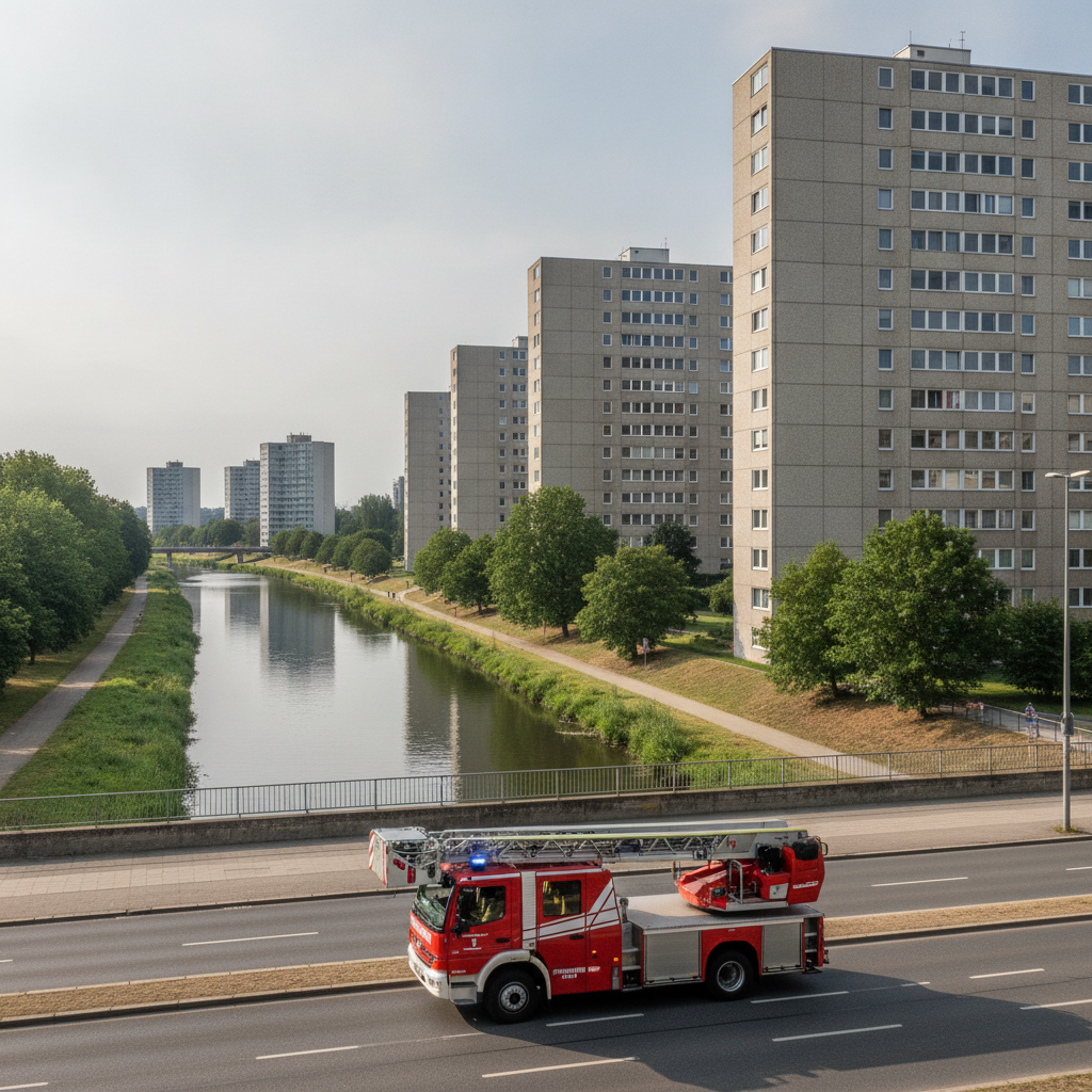 Wohnungsbrand in Halle-Neustadt: Zimmer unbewohnbar