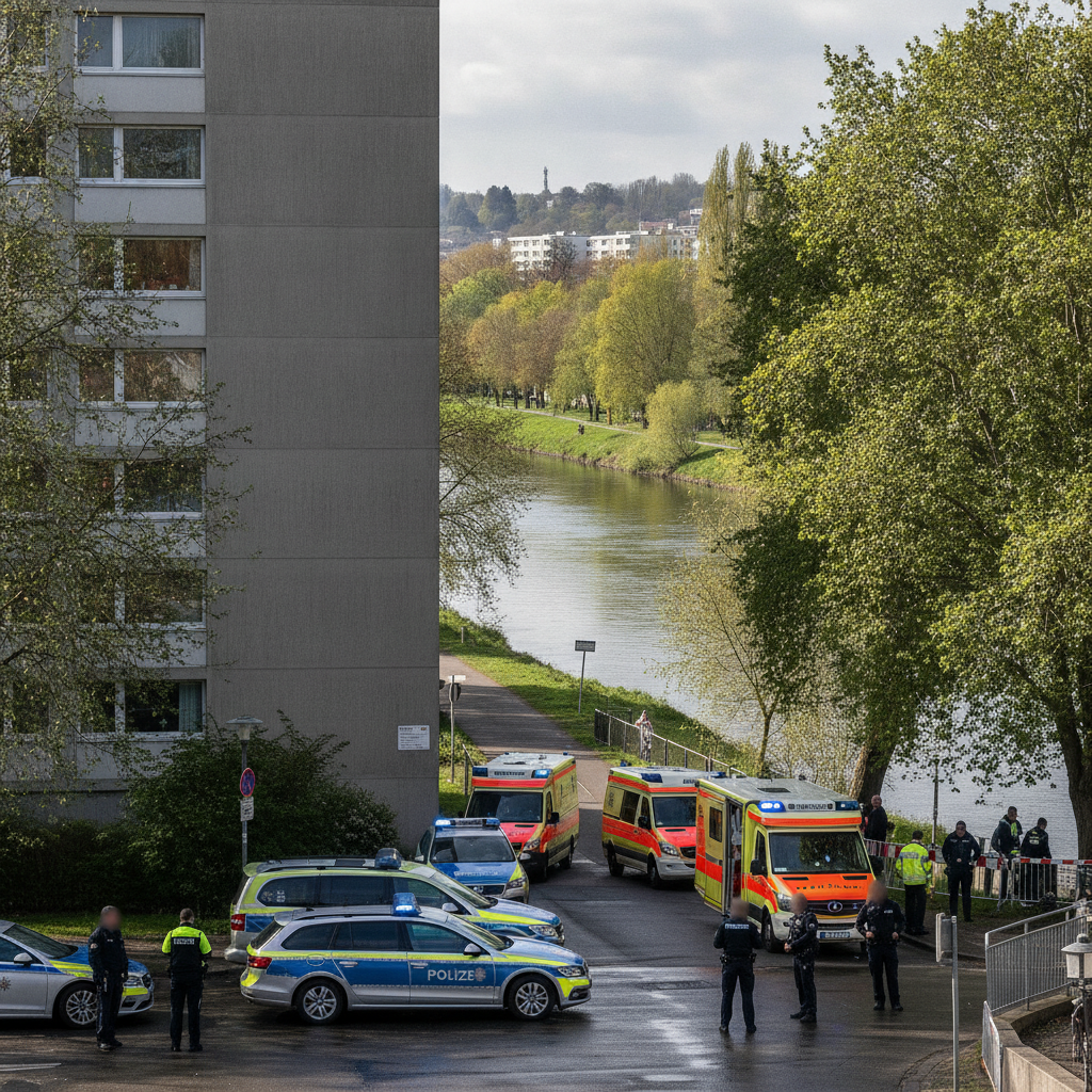 Schwerer Unfall in Halle: Kind stürzt aus sechstem Stock