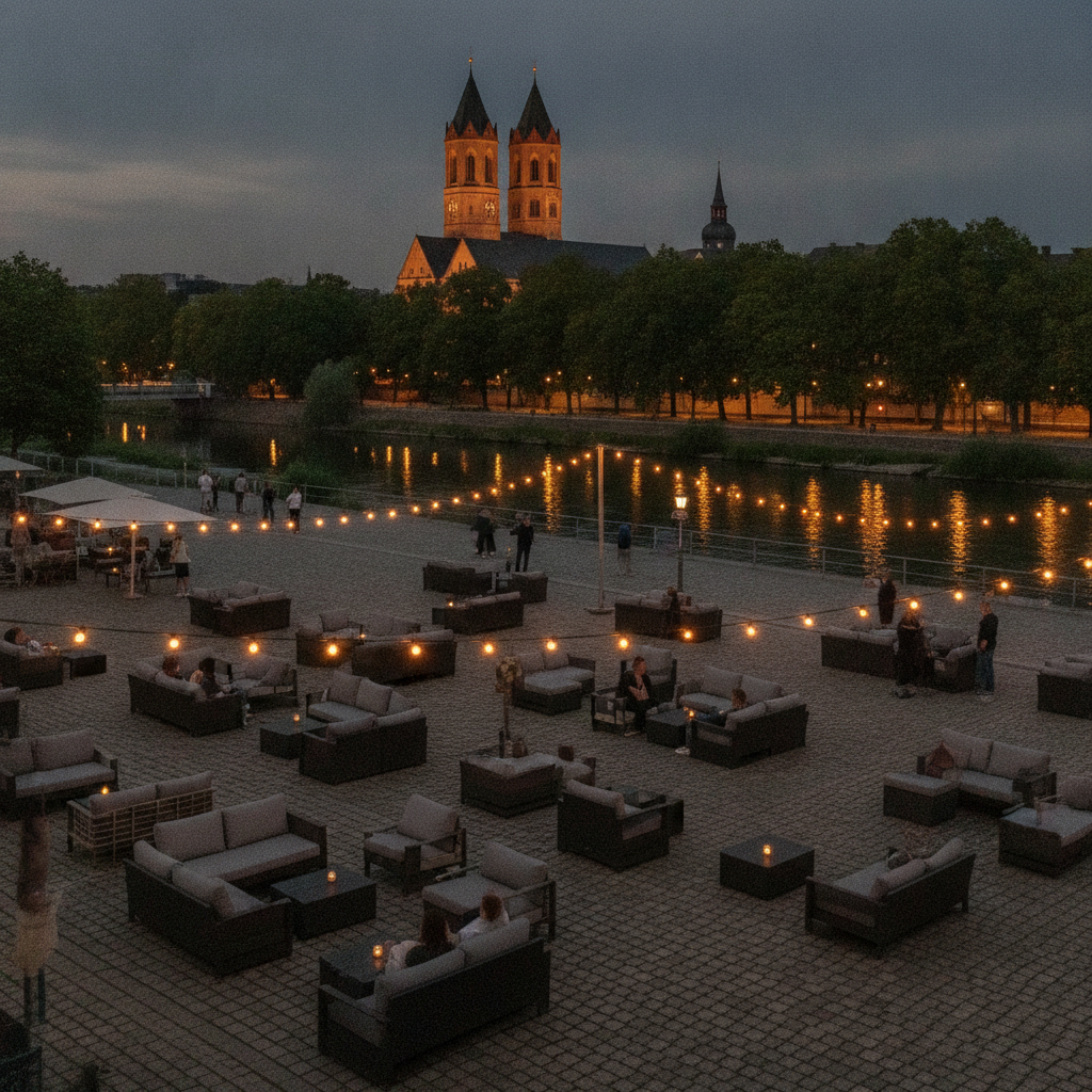 Marktplatz verwandelt sich in sommerliche Lounge