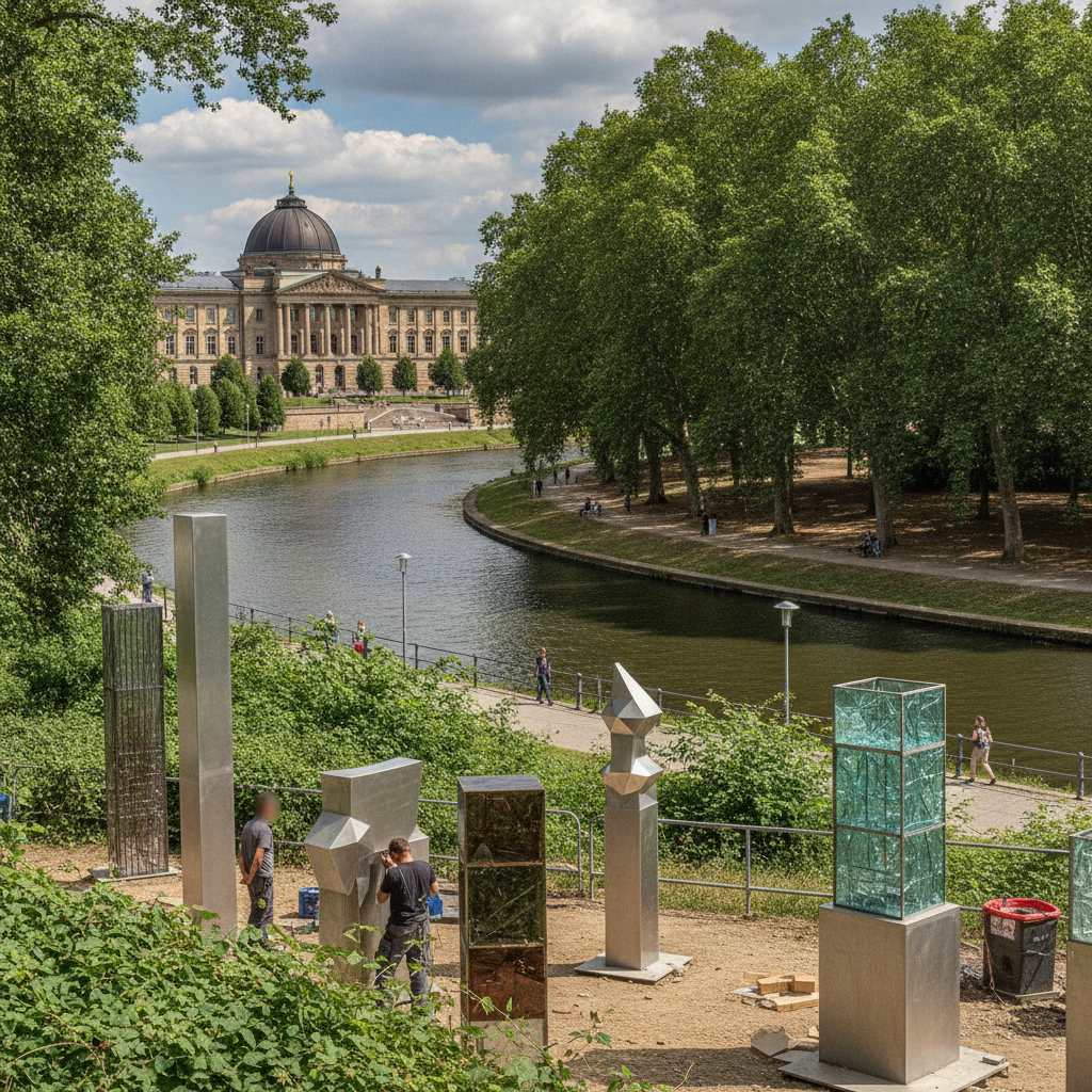 Vorbereitungen für Ausstellung „AUTONOMIE“ auf dem Jägerberg