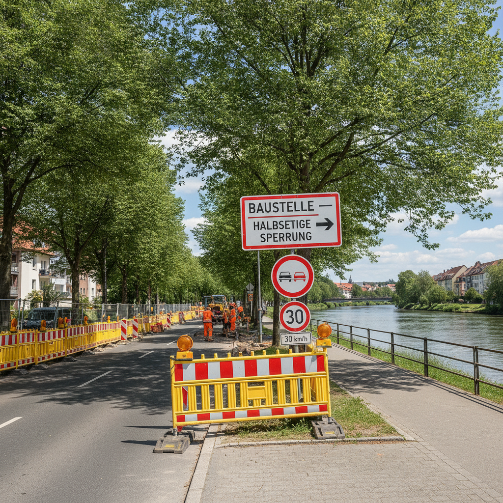 Burgstraße in Halle wird wegen Bauarbeiten halbseitig gesperrt
