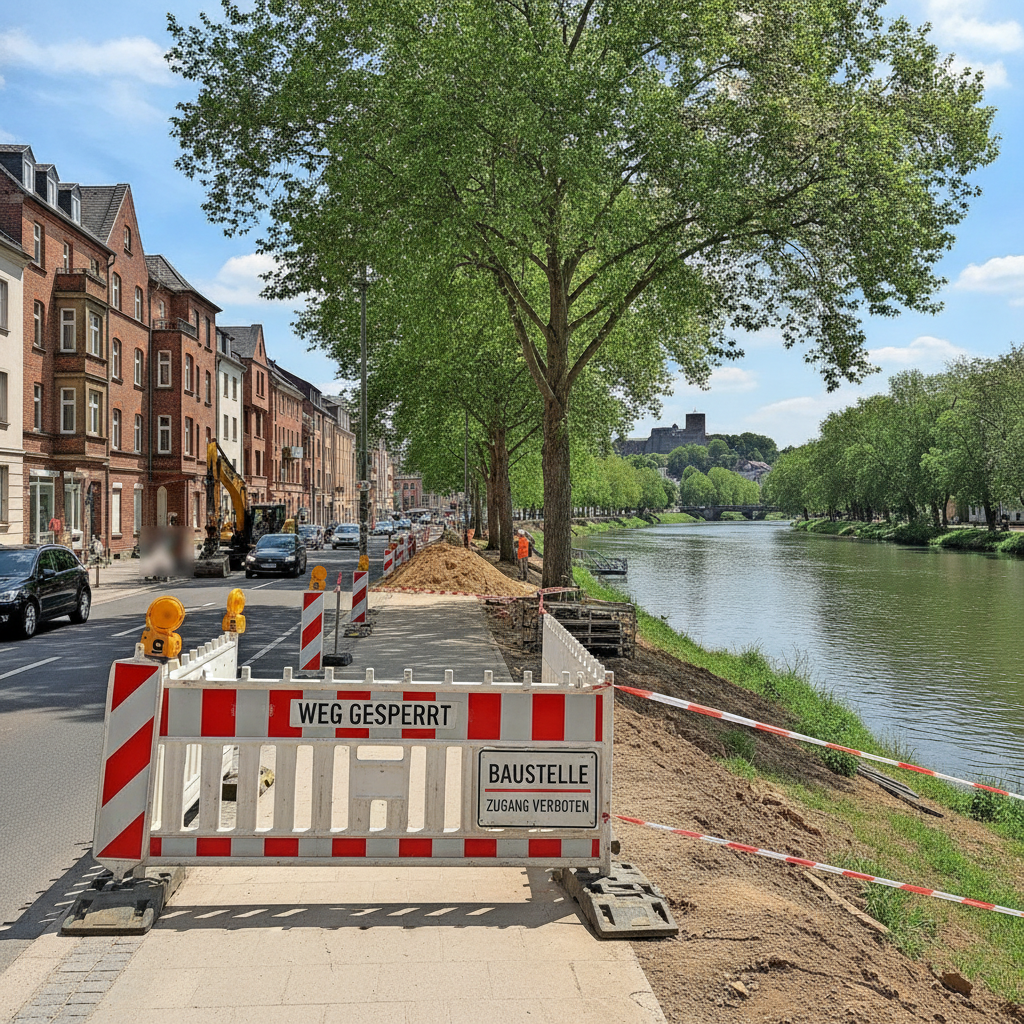 Burgstraße in Halle am Donnerstag und Freitag halbseitig gesperrt
