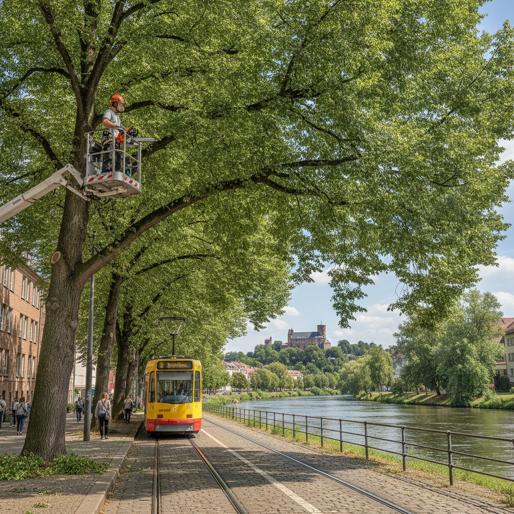 Baumpflegearbeiten starten an der Merseburger Straße